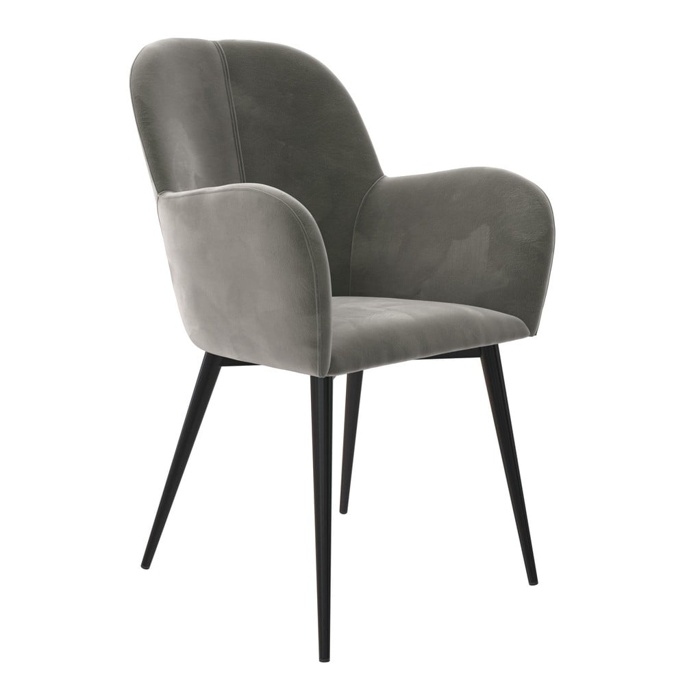 Sivé čalúnené jedálenské kreslo Fitz – Støraa