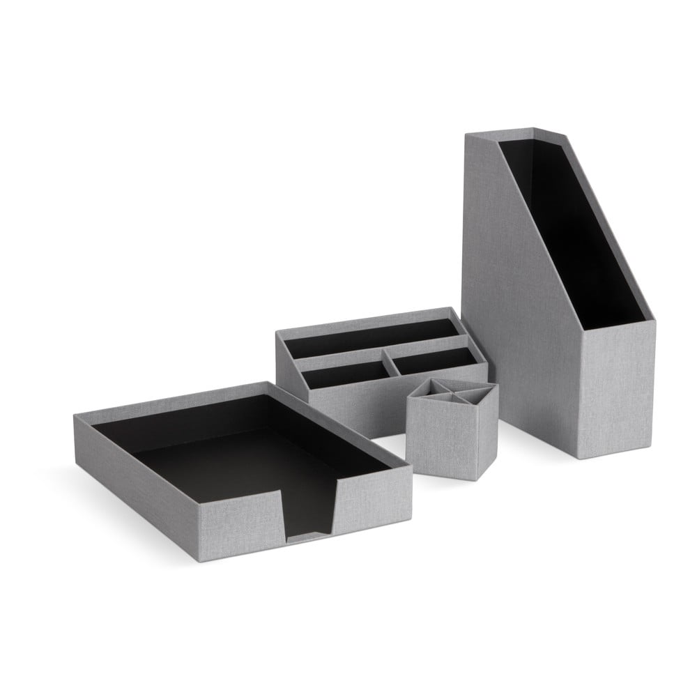 Kartónové organizéry v súprave 4 ks Hugo Canvas Paper Laminate – Bigso