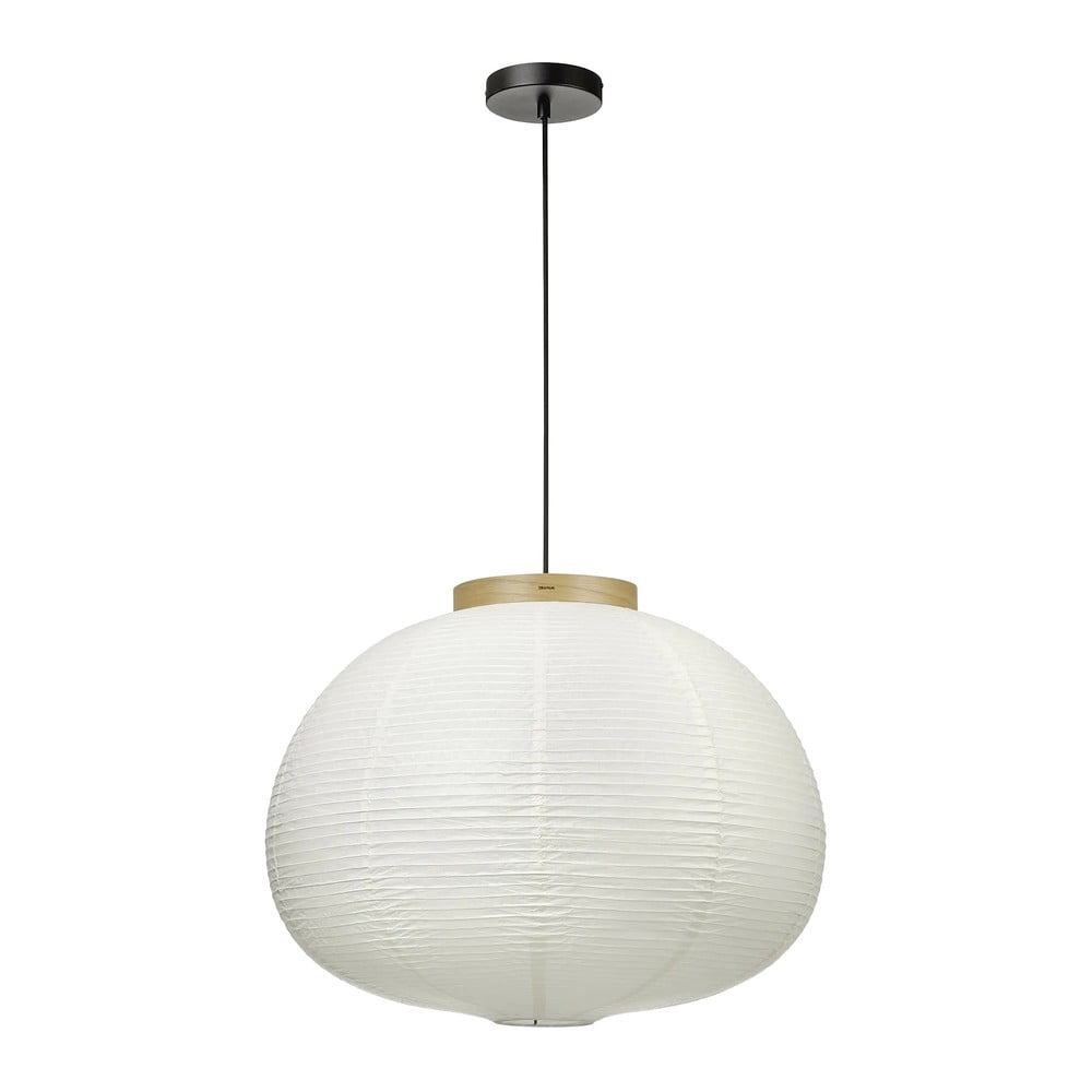 Biele závesné svietidlo s papierovým tienidlom ø 60 cm Kami – Blomus