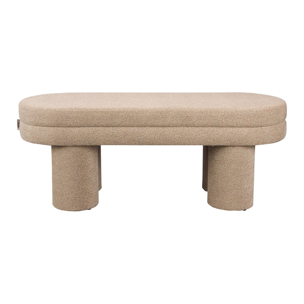 Béžová lavica z textílie buklé Fern – Dutchbone
