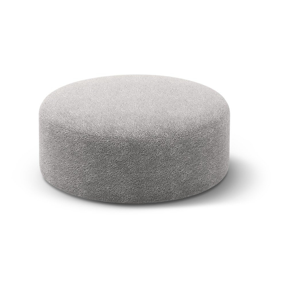 Svetlosivý taburet z textílie buklé Dia – Micadoni