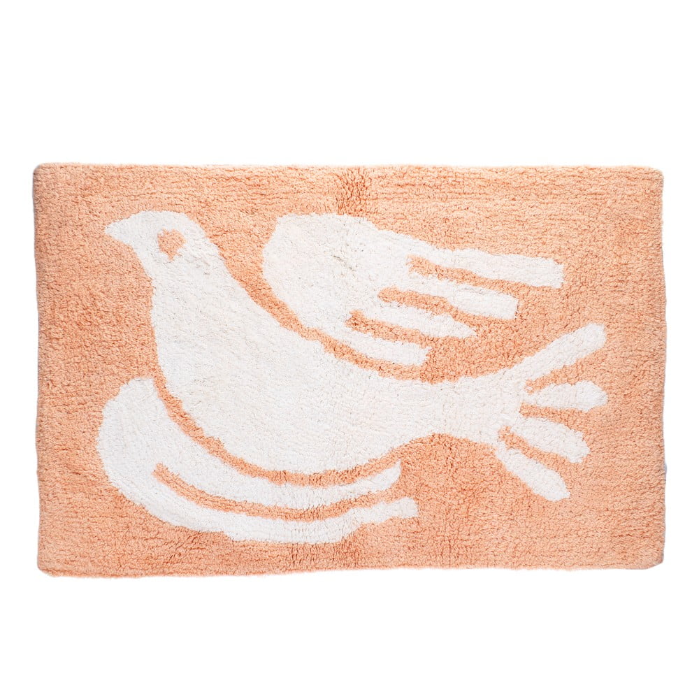 Broskyňová kúpeľňová predložka 50x80 cm White Dove – Rex London