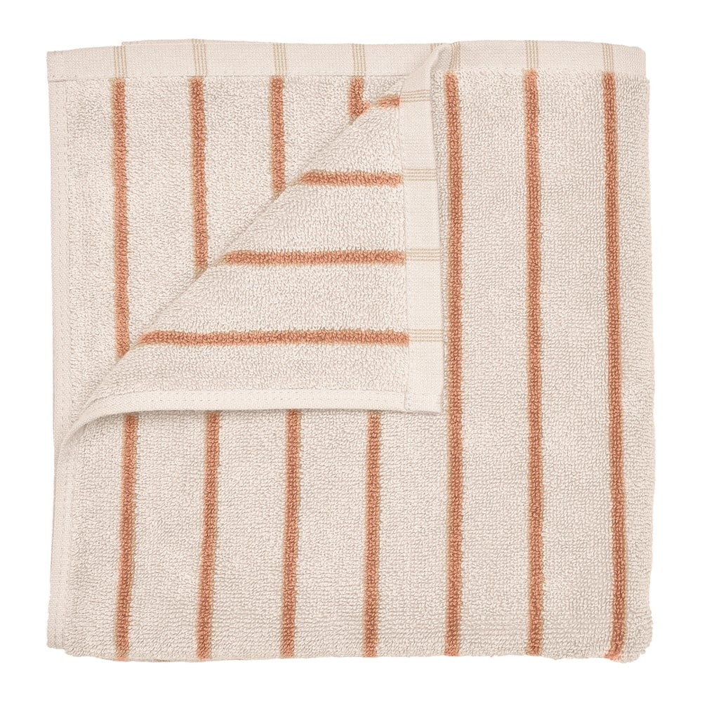Oranžový/béžový froté uterák z Bio bavlny 30x50 cm Arto – Blomus