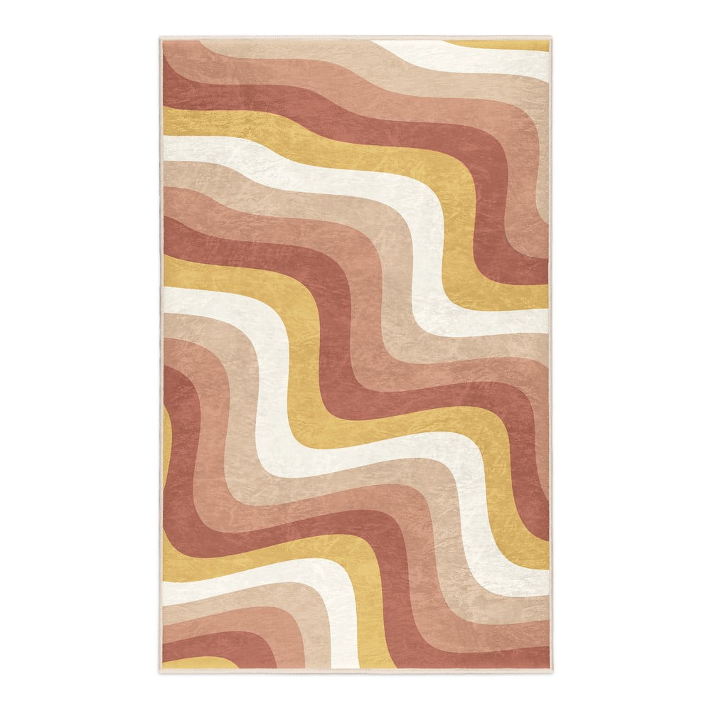 Okrovožltý/staroružový prateľný koberec 160x230 cm Creamy Strawberry Swirl – Mila Home