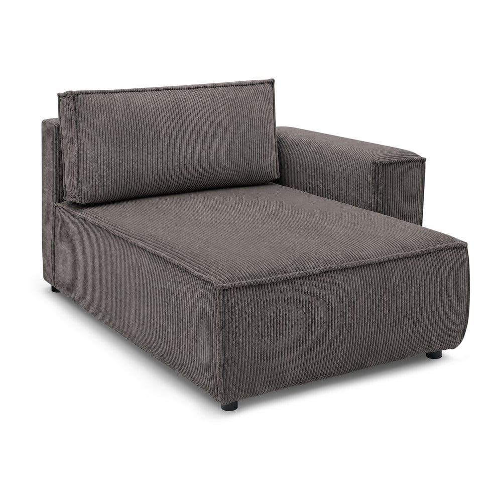 Svetlohnedý menčestrový modul pohovky (pravý roh) Nihad modular – Bobochic Paris