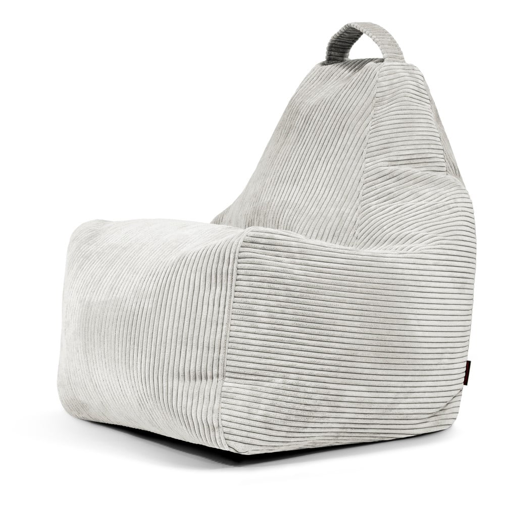 Krémový menčestrový sedací vak Play Amuse – SLOWDOWN