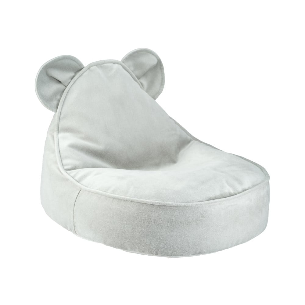 Zamatový detský sedací vak v mentolovej farbe Bear – Wigiwama