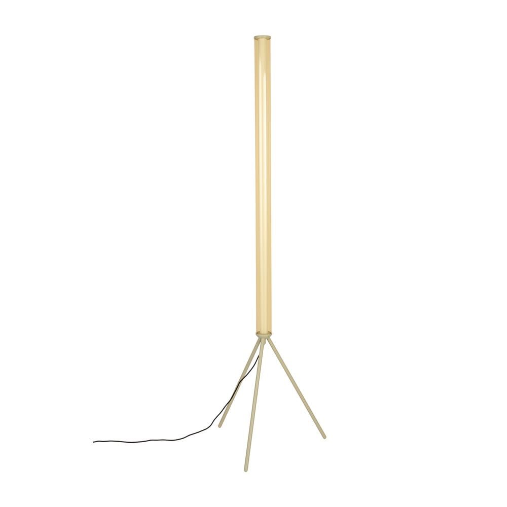 Béžová LED stmievateľná stojacia lampa so skleneným tienidlom (výška 156 cm) Scotty – Zuiver