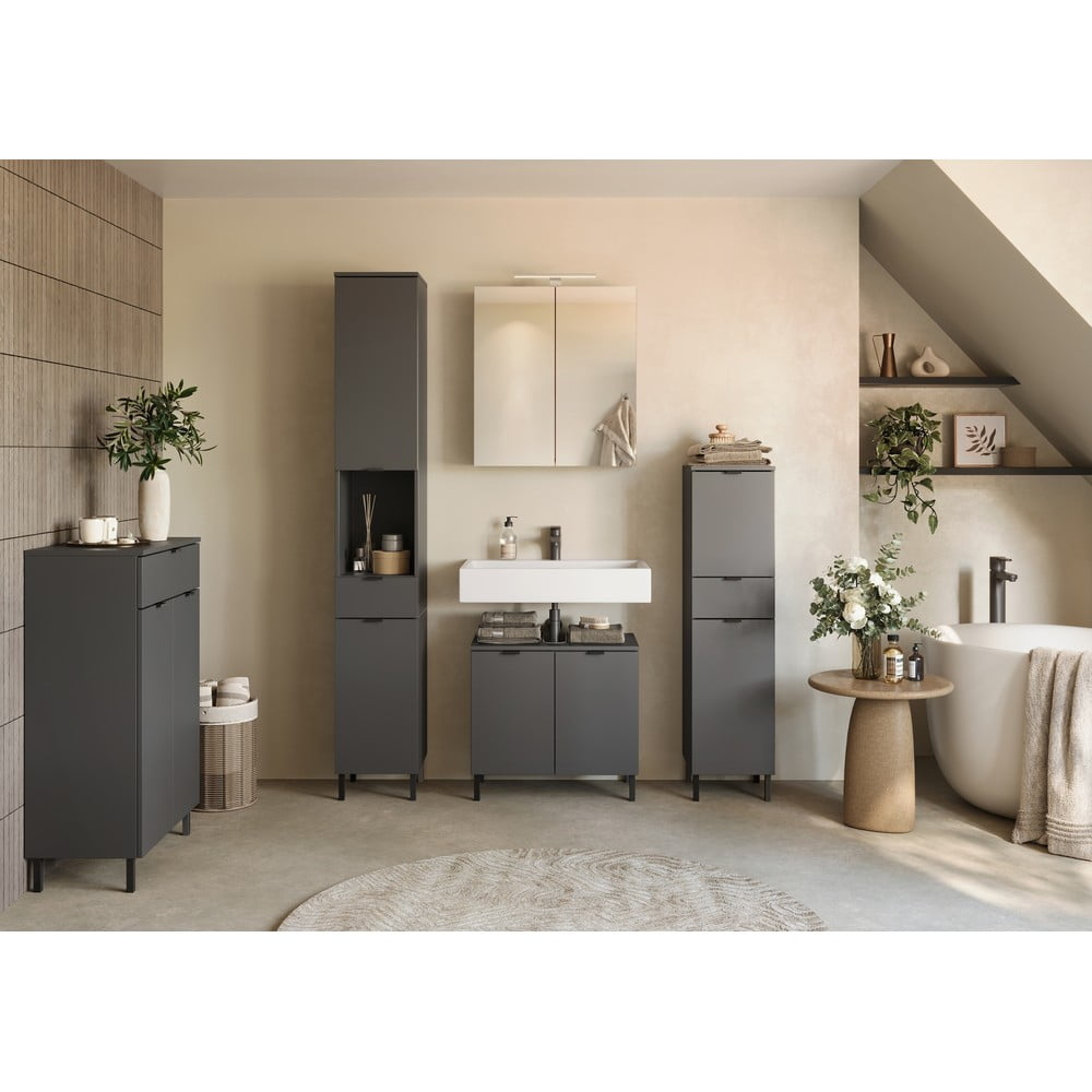 Antracitová kúpeľňová zostava Arcena – Germania