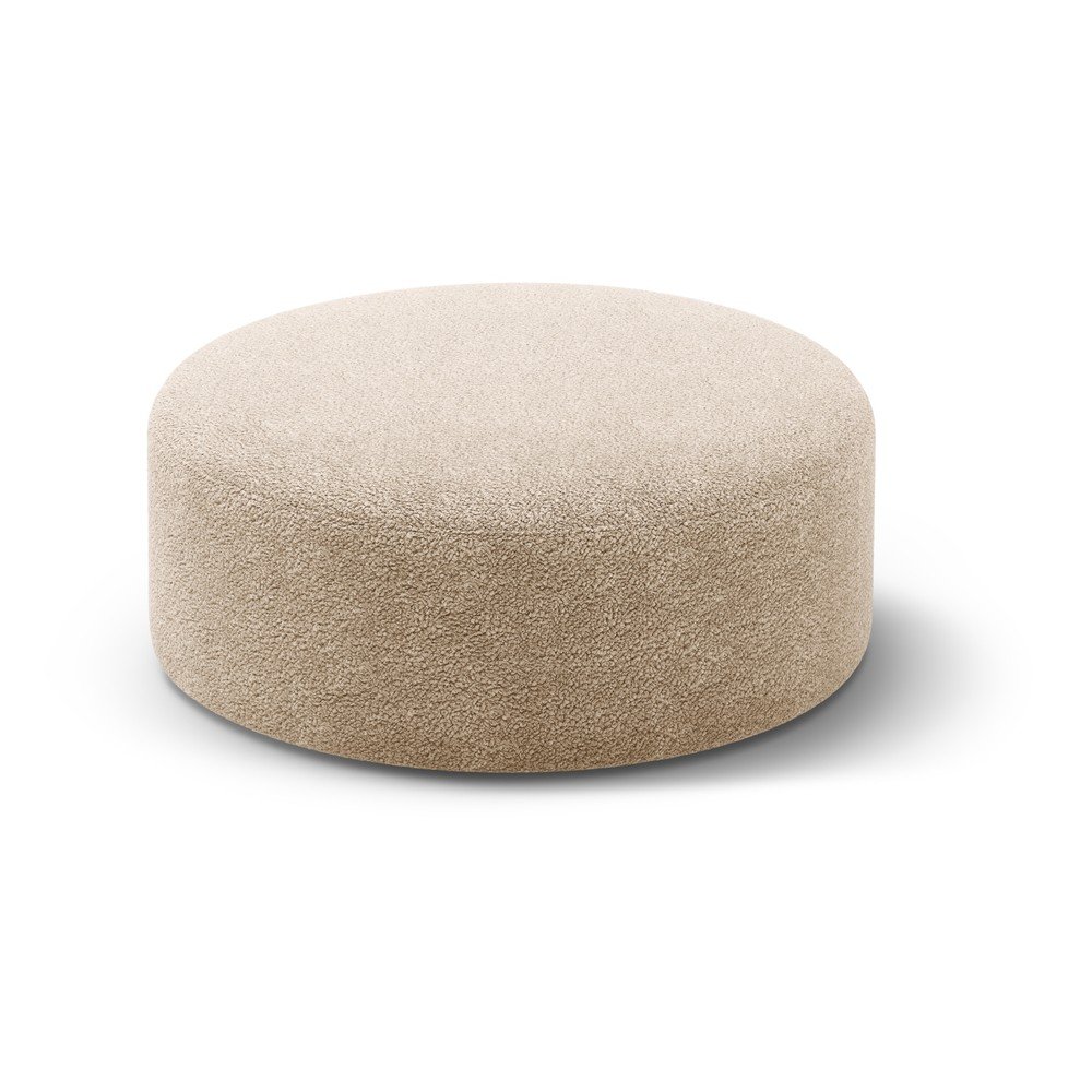 Svetlohnedý taburet z textílie buklé Dia – Micadoni
