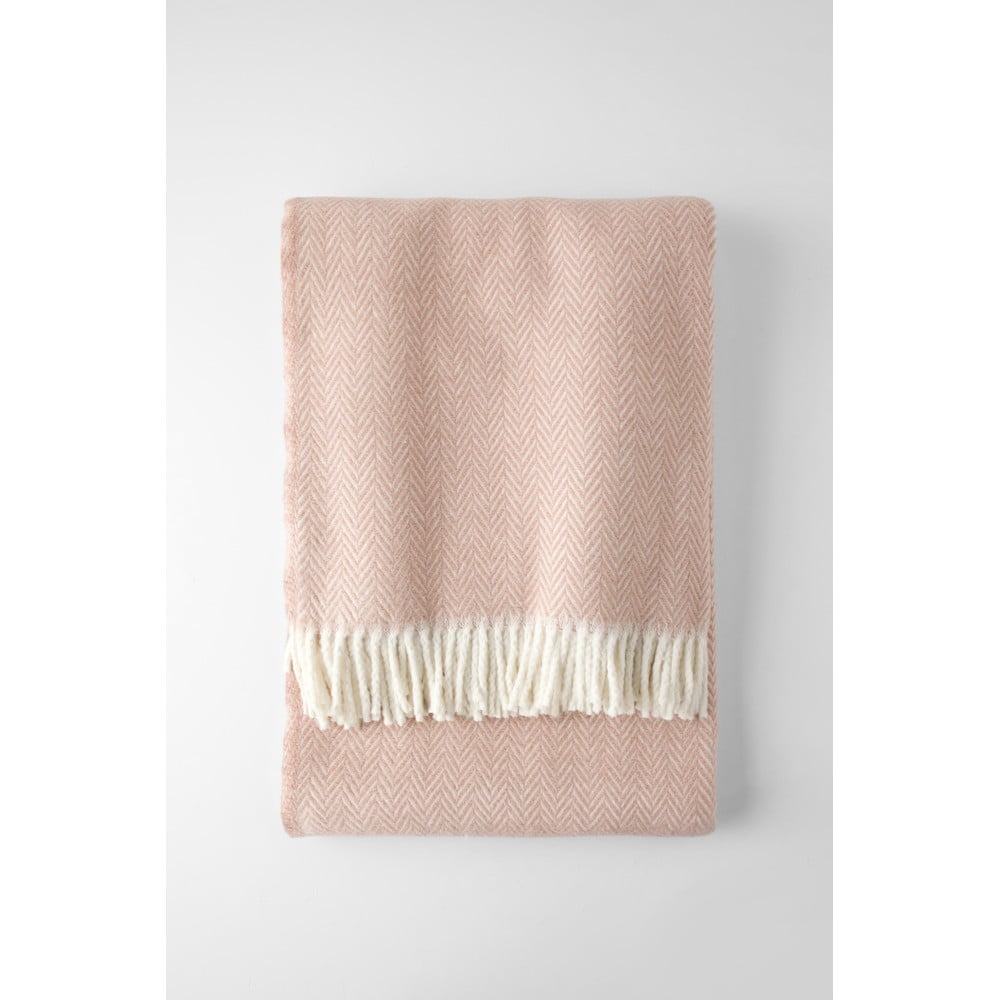 Ružový pléd s podielom bavlny Euromant Skyline