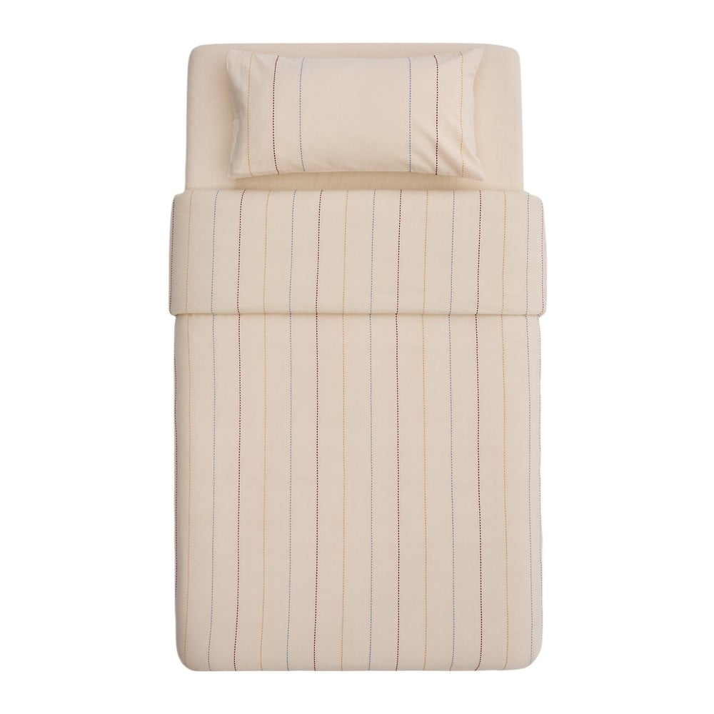 Béžové detské obliečky do postieľky z Bio bavlny s plachtou 110x180 cm Indani – Kave Home