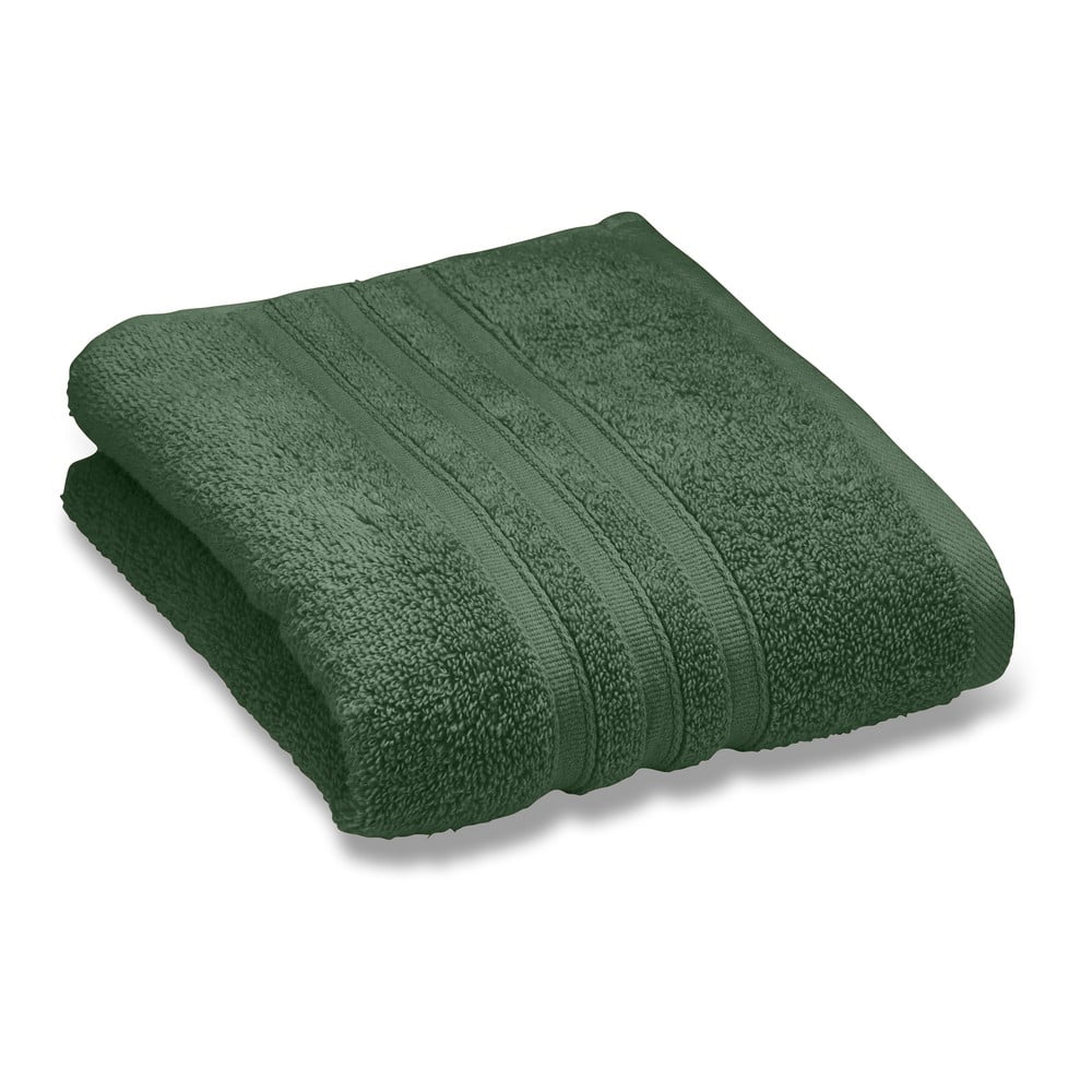 Tmavozelené froté bavlnené osušky v súprave 2 ks 90x140 cm Zero Twist – Catherine Lansfield