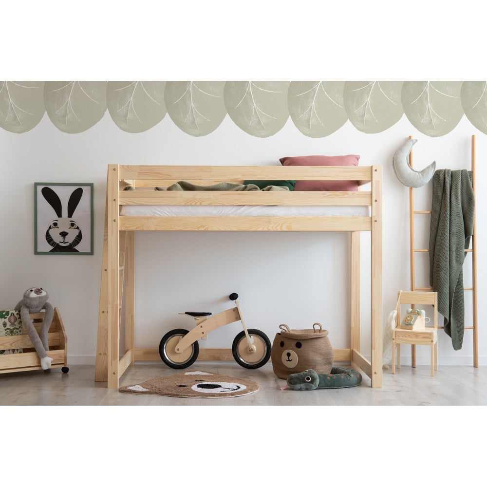 Vyvýšená detská posteľ z borovicového dreva 70x160 cm CLPBA - Adeko