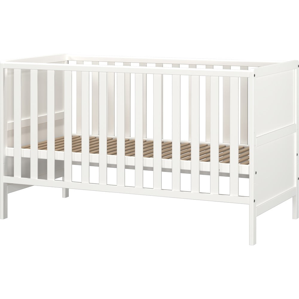 Biela postieľka z masívneho dreva 70x140 cm Alkmaar – Germania