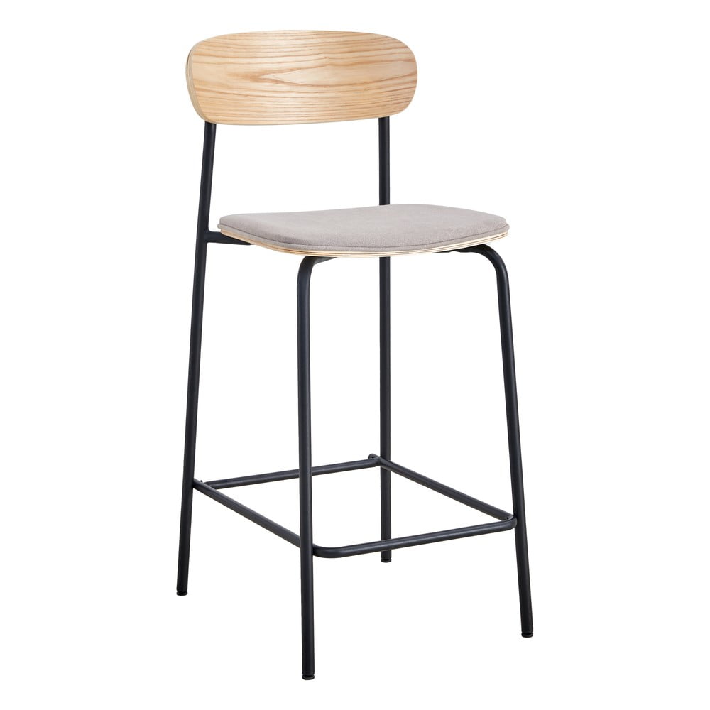 Čierne/taupe barové stoličky v súprave 2 ks (výška sedadla 66 cm) Adriana – Marckeric