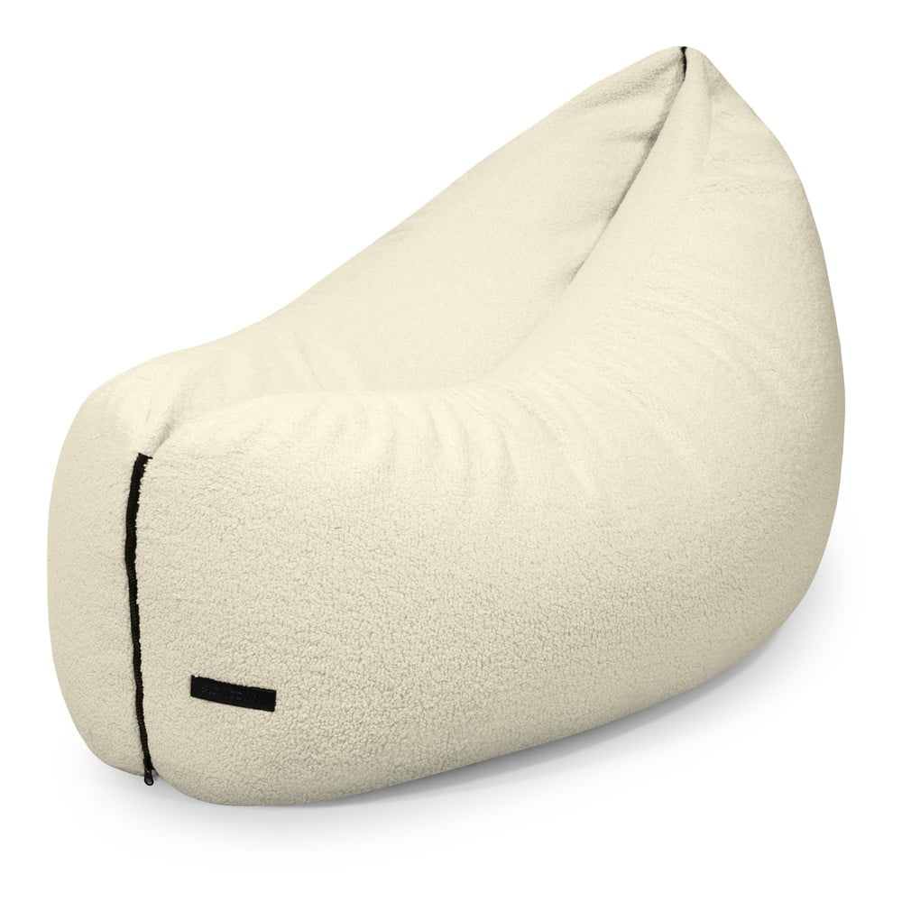 Krémový detský sedací vak z textílie buklé Clip Clap 115 – SLOWDOWN