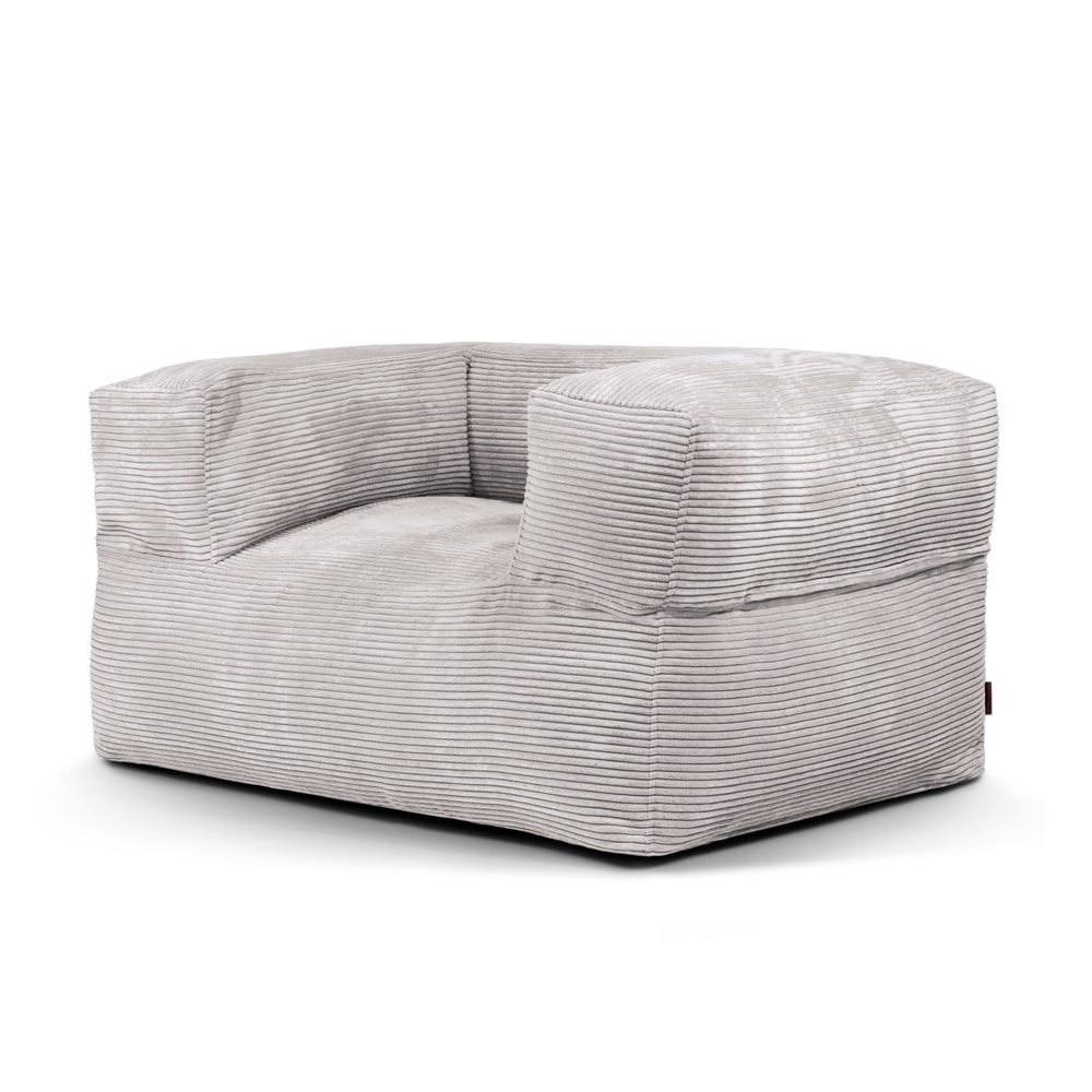 Svetlosivý menčestrový sedací vak MooG – SLOWDOWN