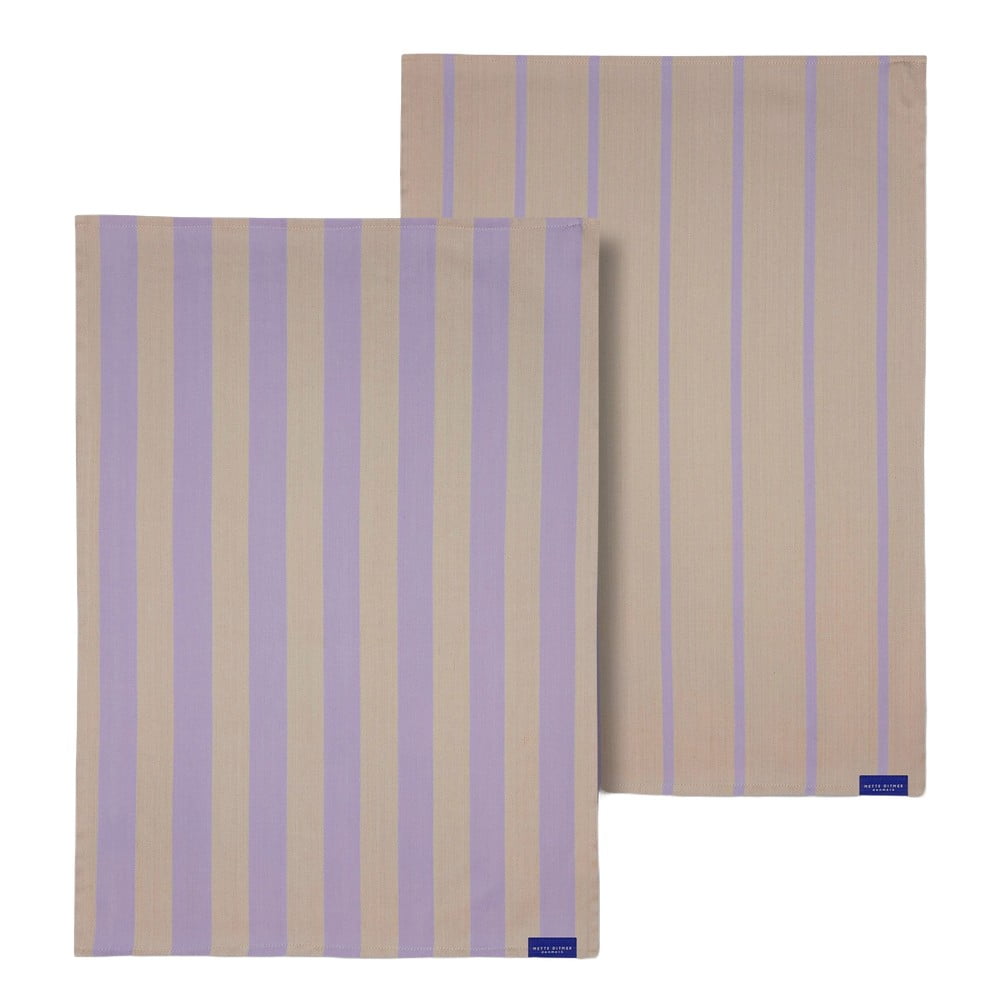 Bavlnené utierky v súprave 2 ks 50x70 cm Stripes – Mette Ditmer Denmark