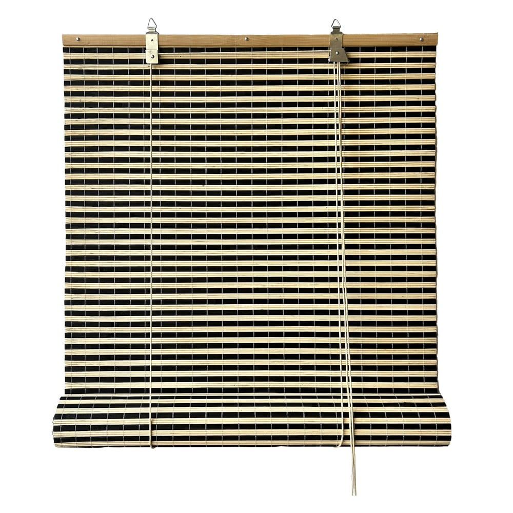 Čierna/v prírodnej farbe bambusová roleta 200x160 cm Vela – Gardinia