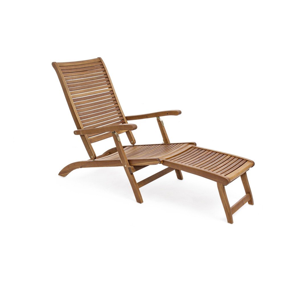 Drevené záhradné ležadlo v prírodnej farbe Noemi – Bizzotto