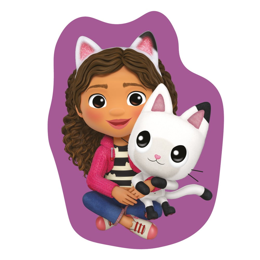 Fleecový detský vankúšik 35x35 cm Gabby´s Dollhouse "Pandy" – Jerry Fabrics