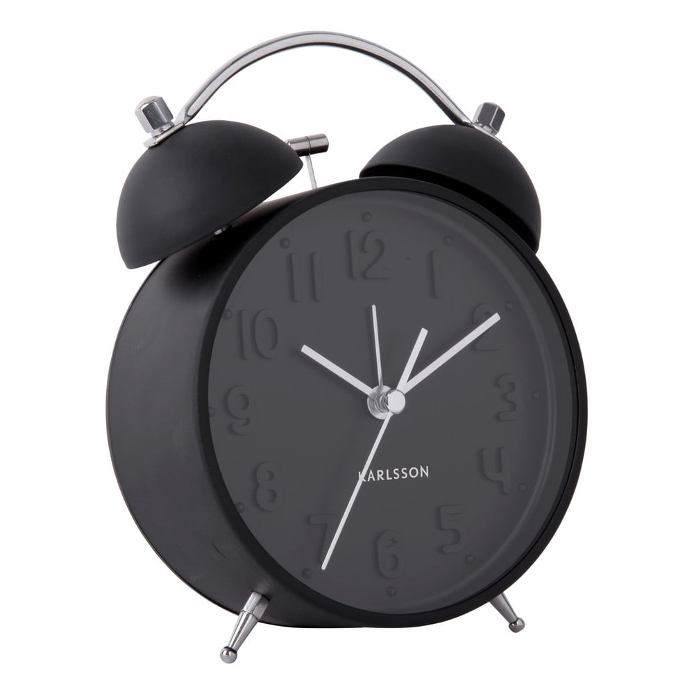 Čierny budík Karlsson Iconic