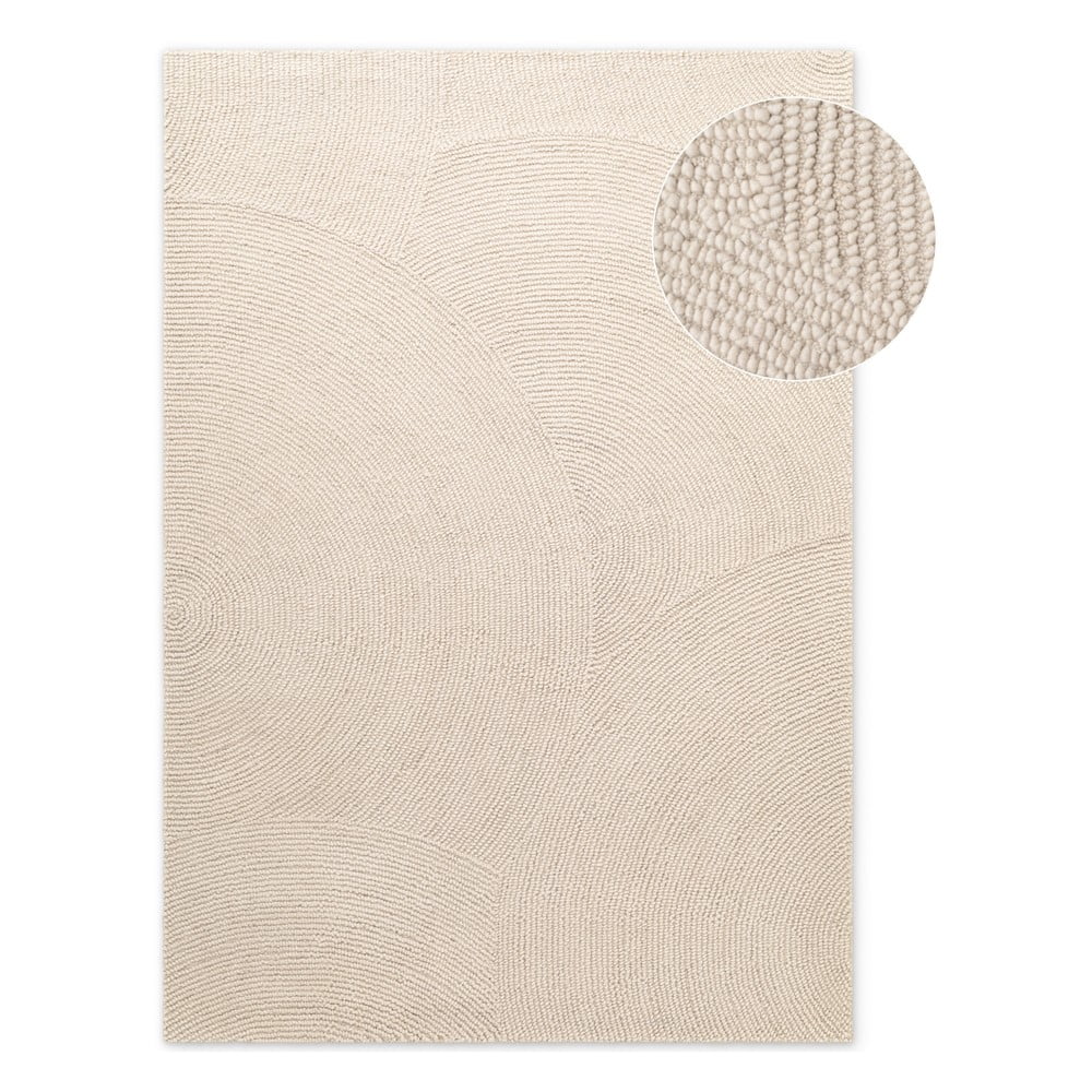 Ručne tkaný vlnený koberec vo svetlo prírodnej farbe 120x180 cm Eleni Natural White – Hanse Home