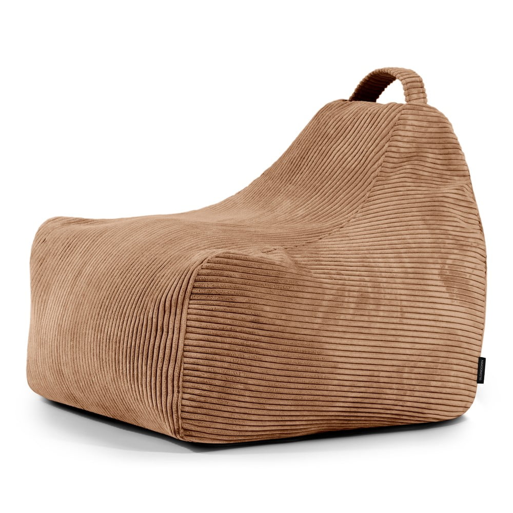 Hnedý menčestrový detský sedací vak Game Amuse – SLOWDOWN