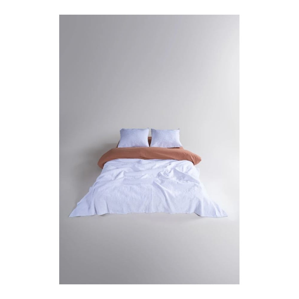 Biela súprava prikrývky a obliečky na vankúš zo žakára 240x260 cm Jacquard – Mila Home Luxury