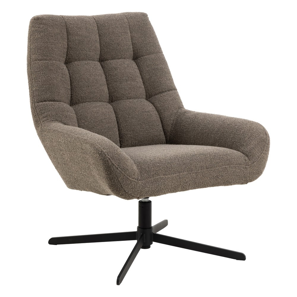 Sivo-hnedé kreslo z textílie buklé Paris – Actona