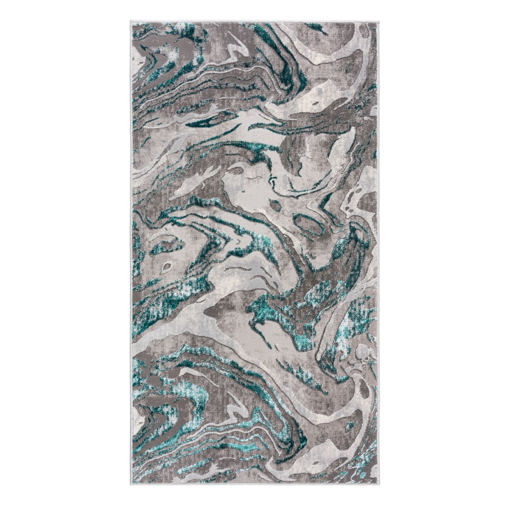 Sivo-tyrkysový koberec 160x230 cm Marbled – Flair Rugs