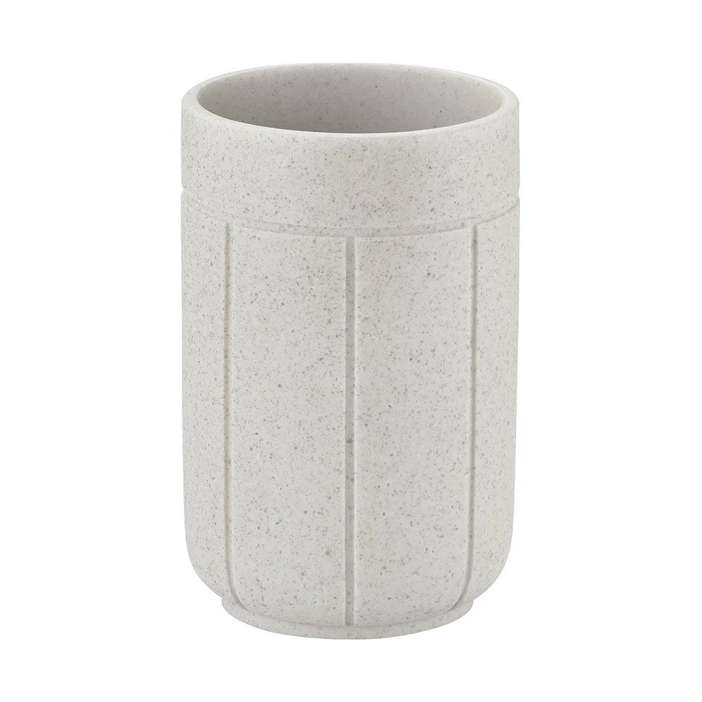 Krémovobiely téglik na zubné kefky z polyresínu Kua – Blomus