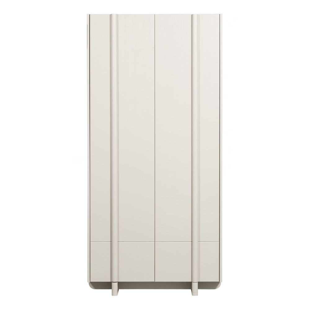 Krémovobiela modulárna skrinka z borovicového dreva 101x210 cm Basu – WOOOD