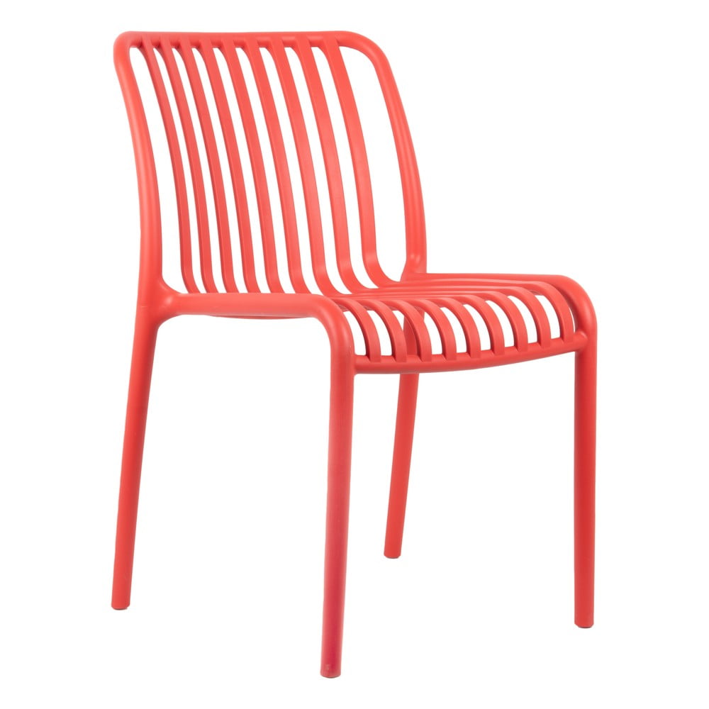 Svetločervená plastová jedálenská stolička Glee – Leitmotiv