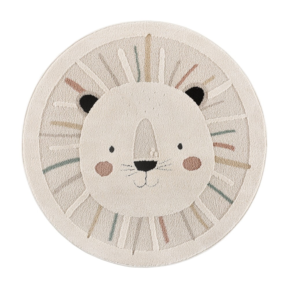 Krémovobiely detský koberec ø120 cm Clown – Universal