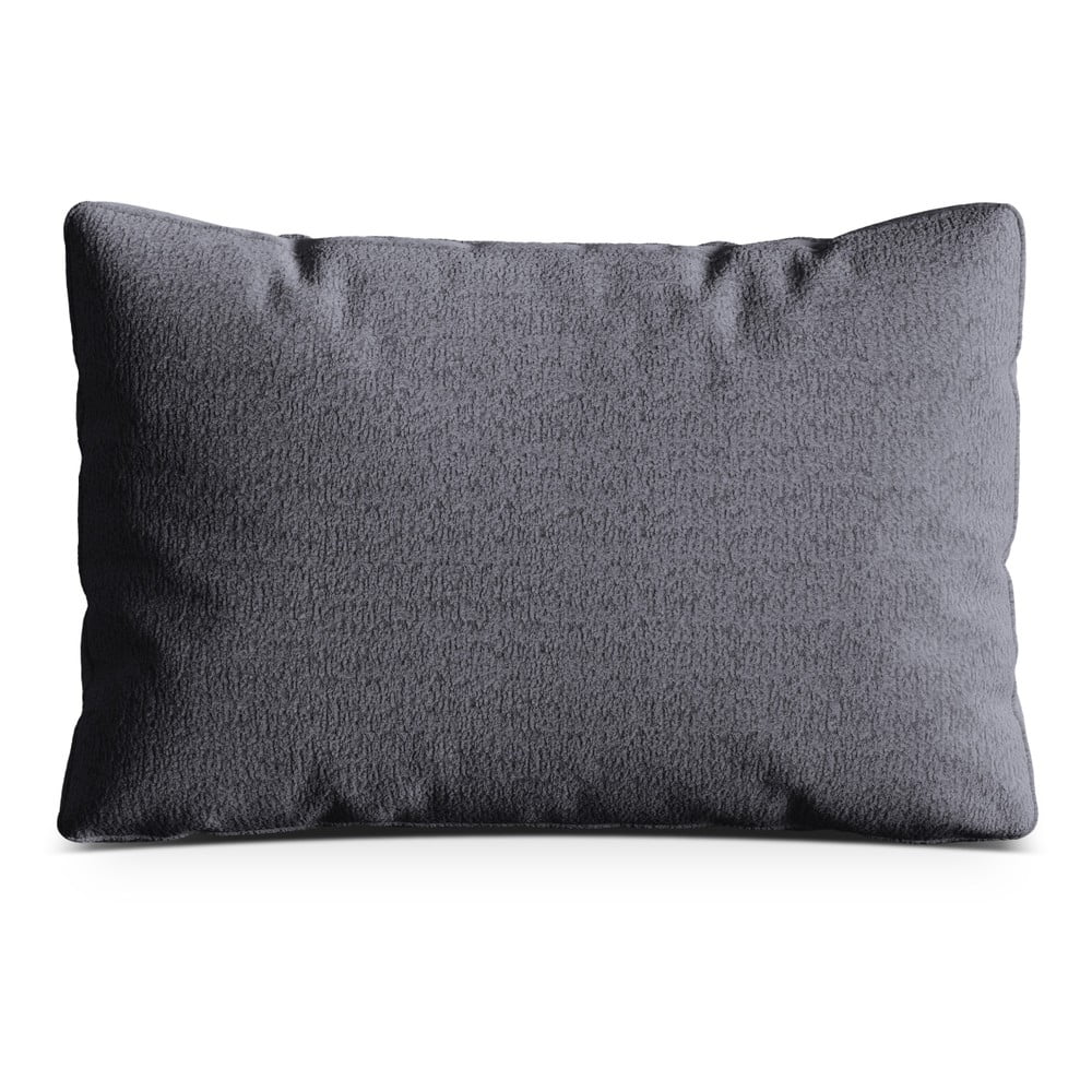 Tmavosivý vankúš na gauč z textílie buklé Kemi – Cosmopolitan Design