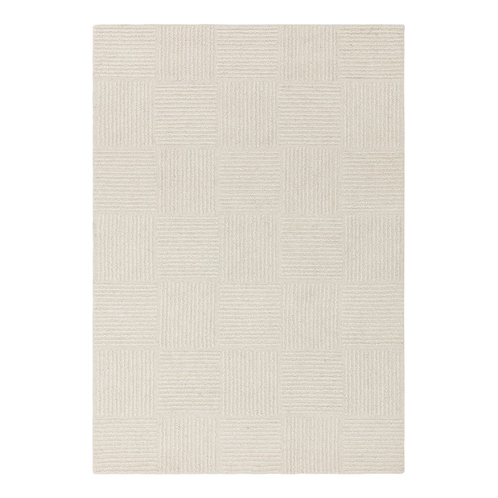 Slonovinový ručne tkaný vlnený koberec 200x290 cm Zennith Grid – Asiatic Carpets
