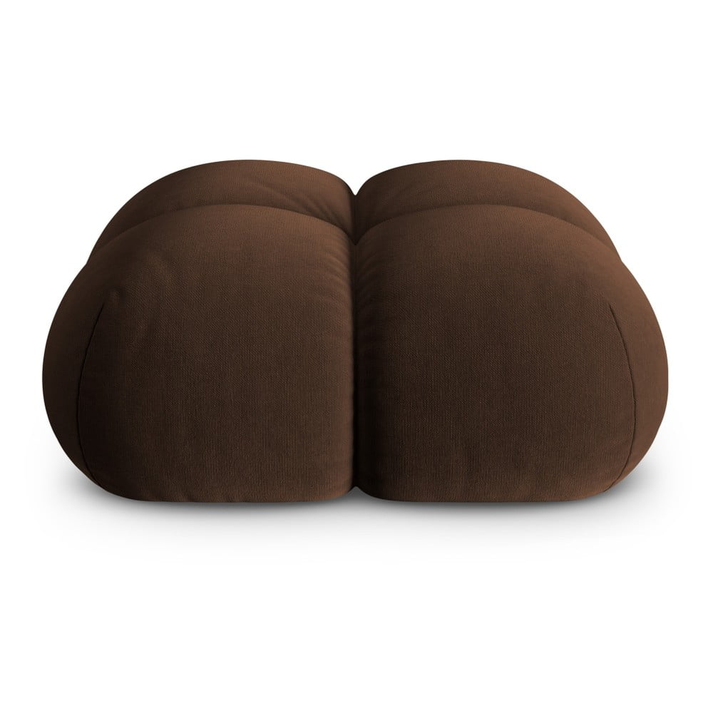 Tmavohnedá zamatová podnožka Loretto – Cosmopolitan Design