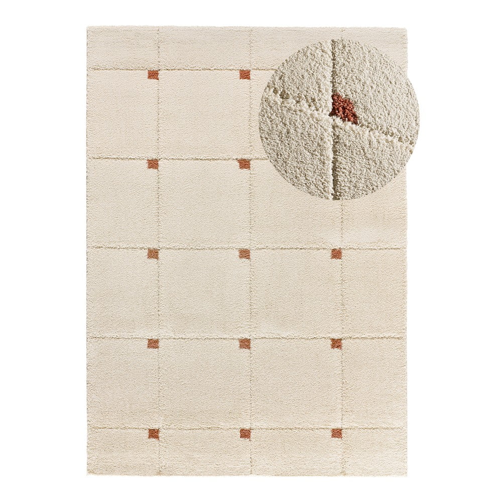 Koberec v tehlovej a krémovej farbe 160x230 cm Brenda – Universal