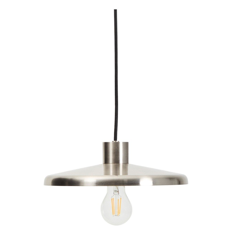 Závesné svietidlo v striebornej farbe s kovovým tienidlom Nuvira – Kave Home