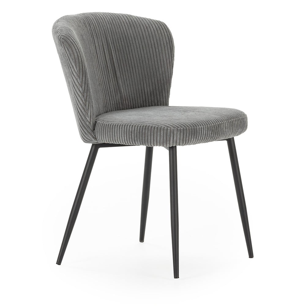 Sivé menčestrové jedálenské stoličky v súprave 4 ks Megan – Marckeric