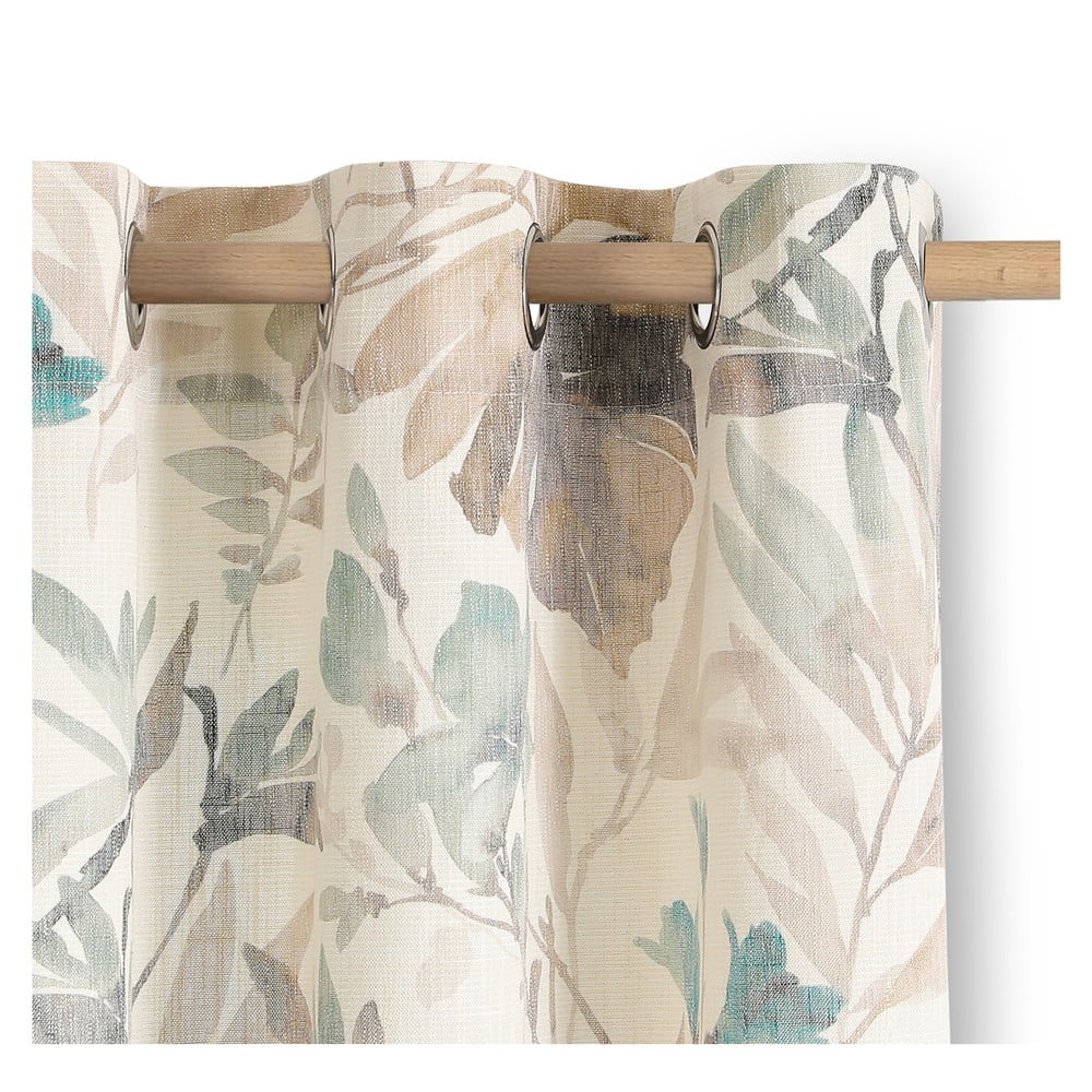 Krémovobiely/sivomodrý záves 135x250 cm Celesta – Restilo