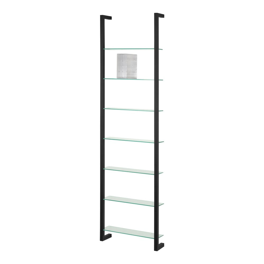 Čierna poschodová kovová polica 46 cm Cubic – Spinder Design