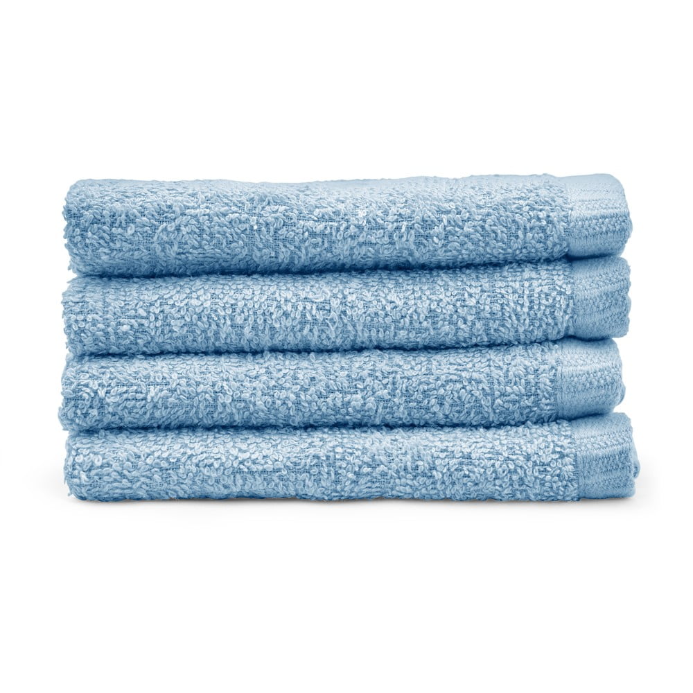 Modré rýchloschnúce bavlnené uteráky v súprave 4 ks 30x30 cm Quick Dry – Catherine Lansfield