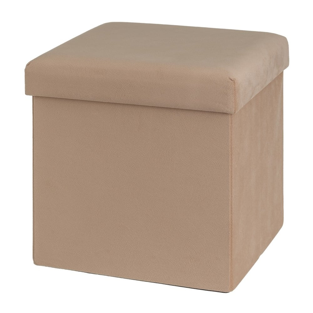 Svetlohnedý zamatový taburet Estela – Casa Selección