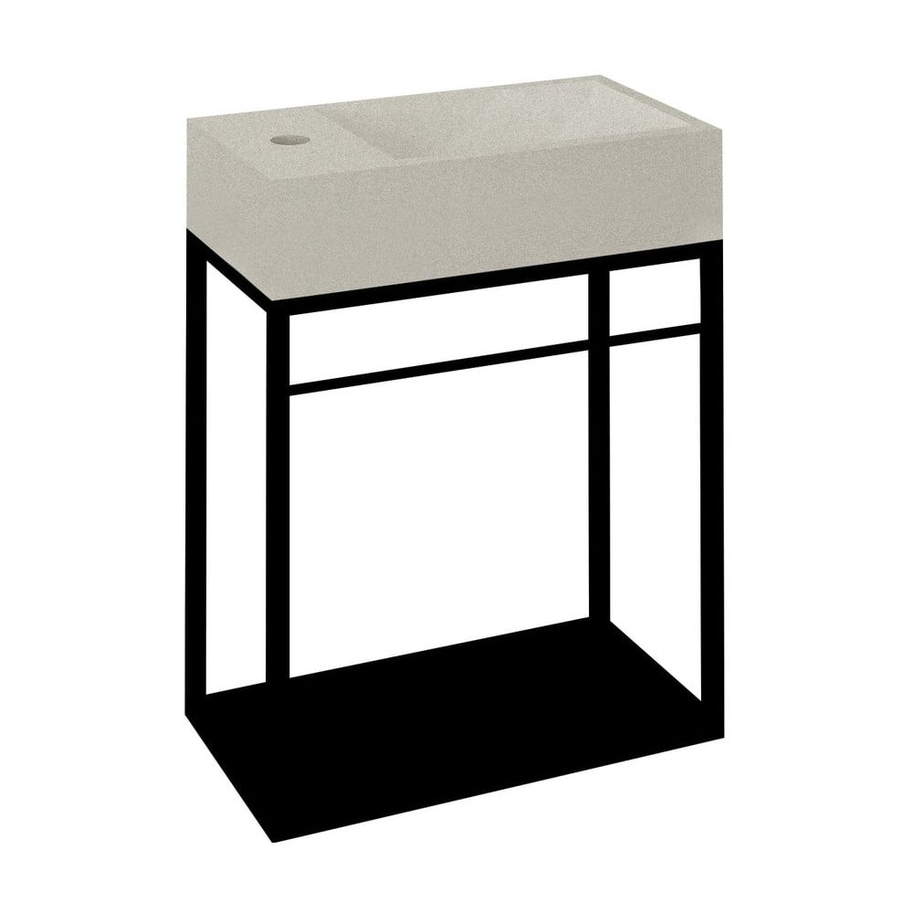 Čierny kovový závesný podstavec bez umývadla 39