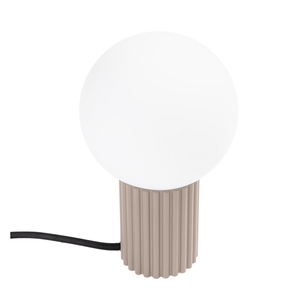 Taupe stolová lampa so skleneným tienidlom (výška 19 cm) Orbital – Sollux
