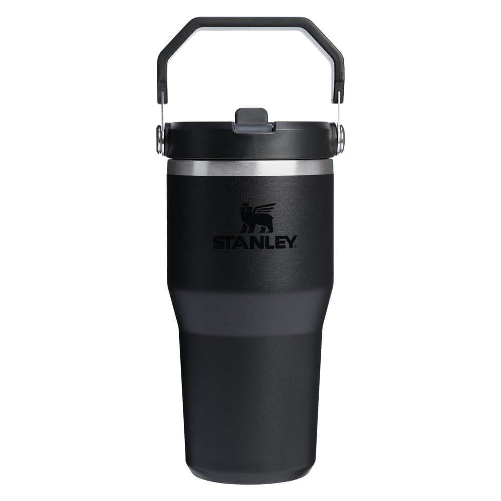 Čierna termoska z nehrdzavejúcej ocele 600 ml IceFlow™ Flip Straw 2.0 Tumbler Black – Stanley