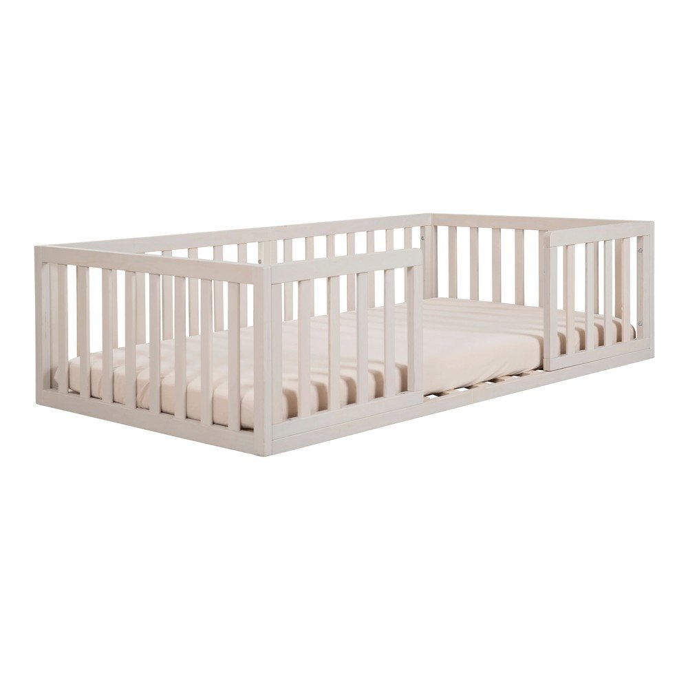 Svetlosivá detská posteľ s roštom 70x140 cm – Roba